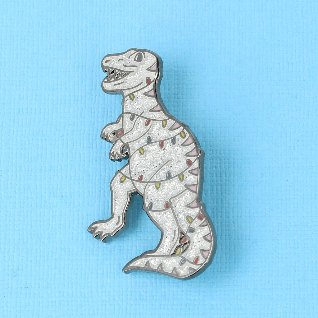 Christmas Dino Pin
