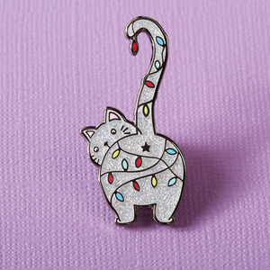 Christmas Kitty Pin