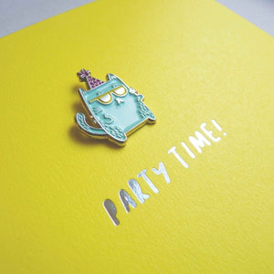 Party Cat Pin Card